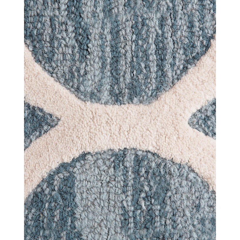 Dywan wełniany 80 x 150 cm niebieski YALOVA