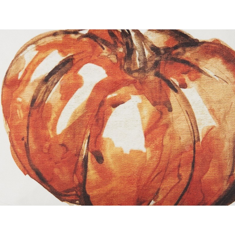 Zestaw 2 poduszek dekoracyjnych CURBITA Welur 45 x 45 cm Beżowy Wzór roślinny