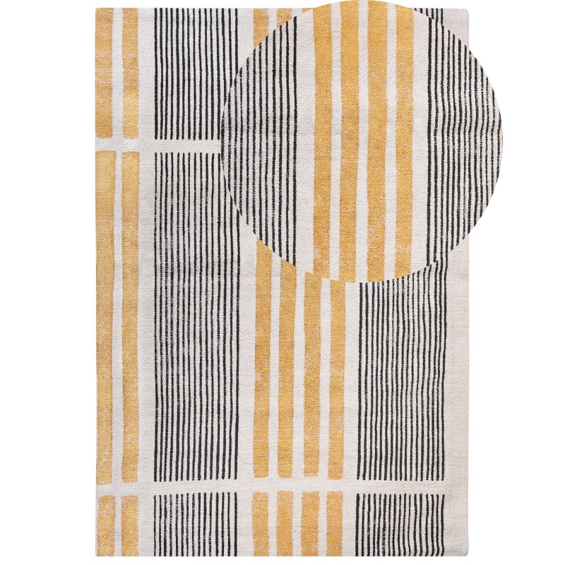 Dywan bawełniany 200 x 300 cm żółto-czarny KATRA