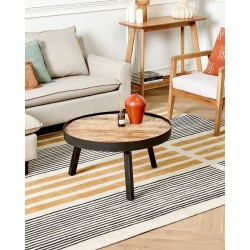 Dywan bawełniany 200 x 300 cm żółto-czarny KATRA