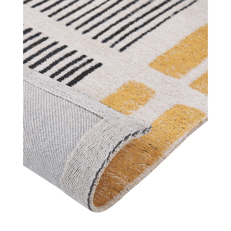 Dywan bawełniany 200 x 300 cm żółto-czarny KATRA