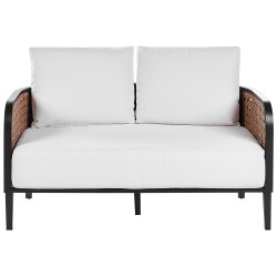 Sofa ogrodowa 2-osobowa złamana biel MONTEFALCO