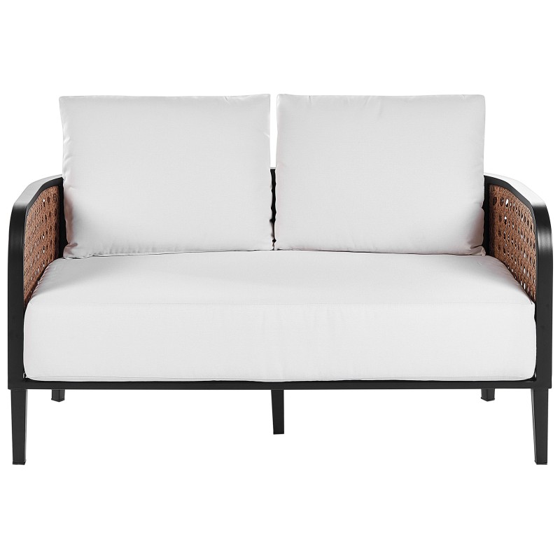 Sofa ogrodowa 2-osobowa złamana biel MONTEFALCO