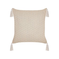 Zestaw 2 poduszek dekoracyjnych HAKONE 42 x 42 cm Jasnobeżowy Wzór geometryczny
