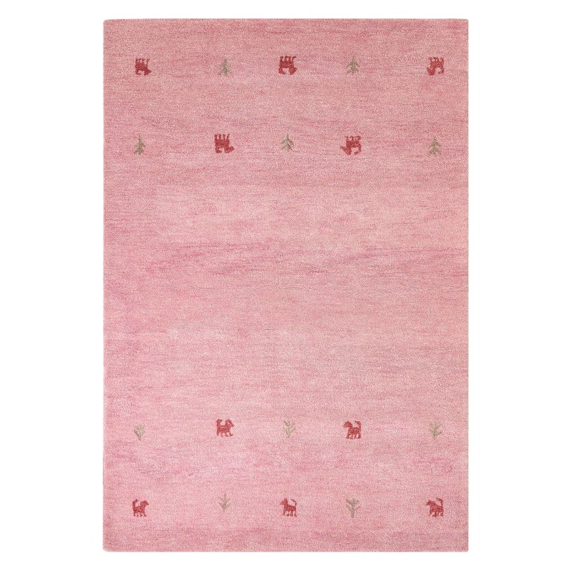 Dywan wełniany gabbeh 140 x 200 cm różowy YULAFI