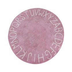 Dywan dziecięcy okrągły bawełniany ø 120 cm różowy VURGUN