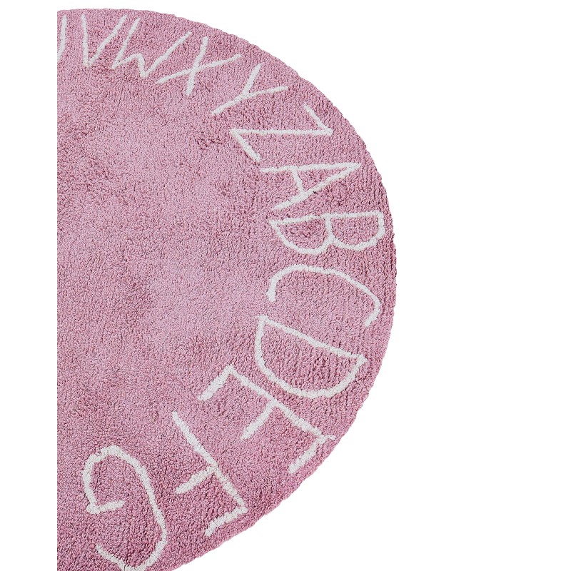 Dywan dziecięcy okrągły bawełniany ø 120 cm różowy VURGUN