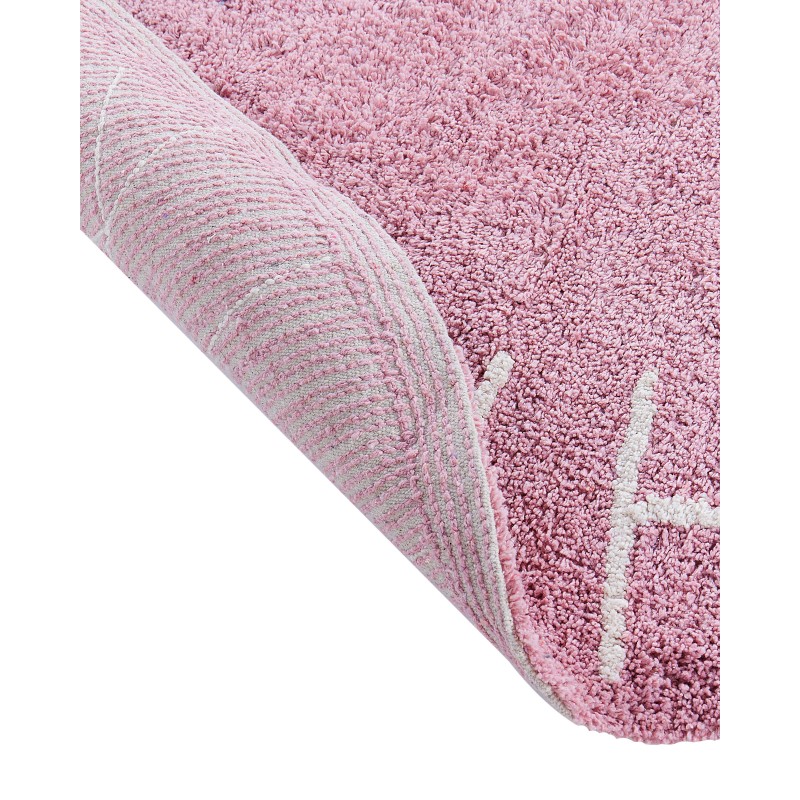 Dywan dziecięcy okrągły bawełniany ø 120 cm różowy VURGUN