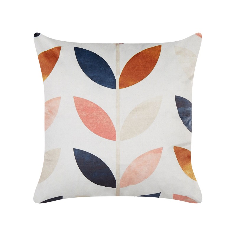 Zestaw 2 poduszek dekoracyjnych QUINOA Welur 45 x 45 cm Kolorowy Wzór roślinny