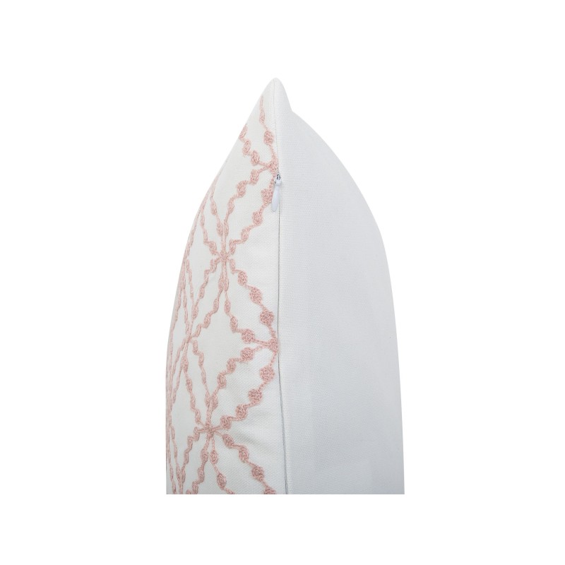 Zestaw 2 poduszek dekoracyjnych VERBENA Bawełna 45 x 45 cm Różowy Wzór geometryczny