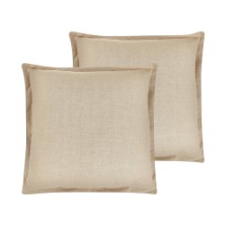Zestaw 2 poduszek dekoracyjnych GUZMANIA 45 x 45 cm Beżowy Jednolity