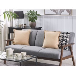 Zestaw 2 poduszek dekoracyjnych GUZMANIA 45 x 45 cm Beżowy Jednolity