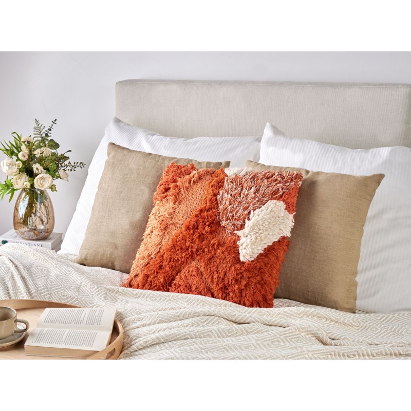 Zestaw 2 poduszek dekoracyjnych SAGENIA Bawełna 45 x 45 cm Pomarańczowy Wzór abstrakcyjny