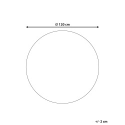 Dywan dziecięcy okrągły z juty motyw zwierząt ⌀ 120 cm beżowy EARTH