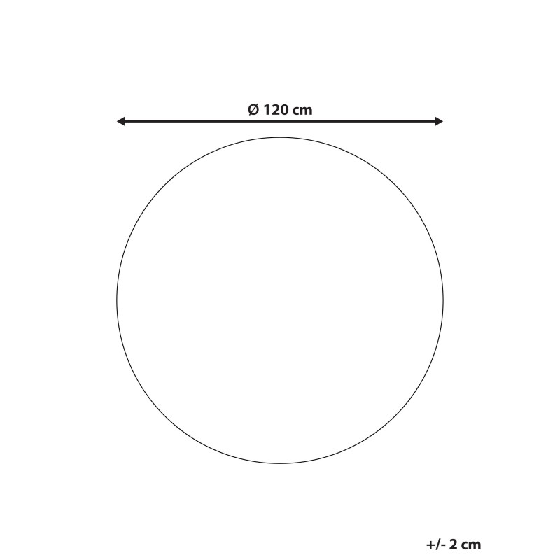 Dywan dziecięcy okrągły z juty motyw zwierząt ⌀ 120 cm beżowy EARTH