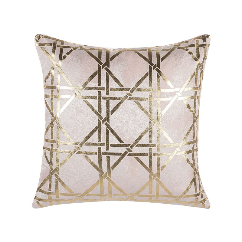 Zestaw 2 poduszek dekoracyjnych CASSIA 45 x 45 cm Różowy Wzór geometryczny