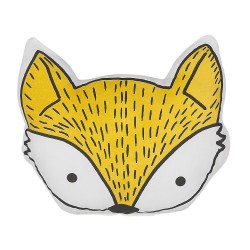 Bawełniana poduszka dla dzieci lis 50 x 40 cm żółta VADODARA