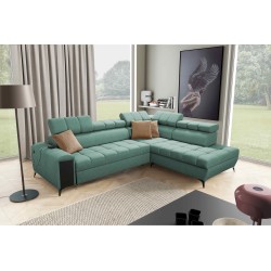 Venna VII corner sofa with sleeping function, USB port, and opening bar Plush, Avra 11