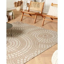Dywan z juty 200 x 300 cm beżowy z białym ARIBA