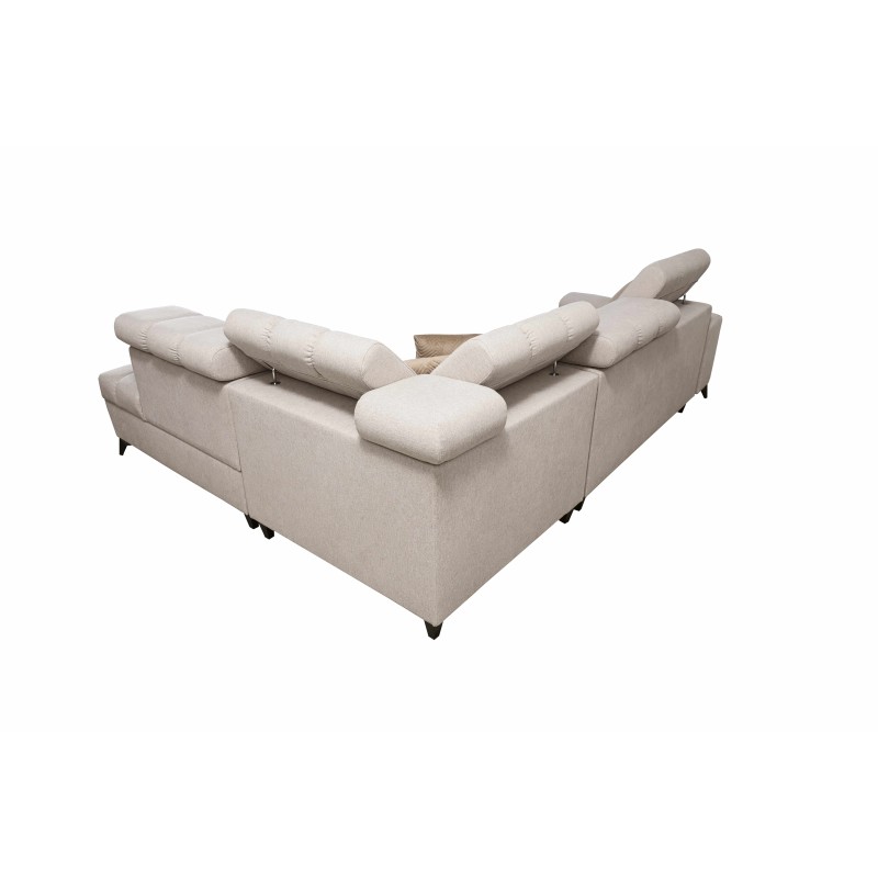 Venna VII corner sofa with sleeping function, USB port, and opening bar Plusz, Avra 7