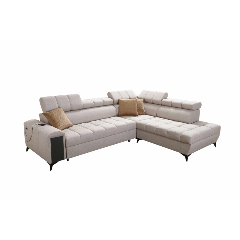 Ecksofa Venna VII mit Schlaffunktion, USB-Anschluss und aufklappbarer Bar Plusz, Avra 6