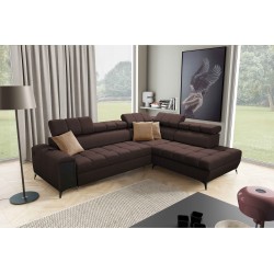 Venna VII corner sofa with a sleeping function, USB port, and opening bar Plush, Avra 6