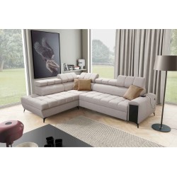 Venna VII corner sofa with sleeping function, USB port, and opening bar Plusz, Avra 17