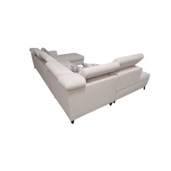 Elegant U-shaped Arco VI Corner Sofa with Sleeping Function - Velvet, Mono 231