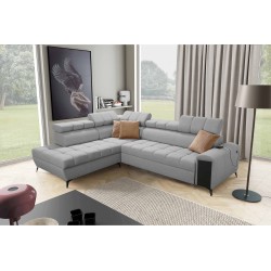 Venna VII corner sofa with sleeping function, USB port, and opening bar Plush, Avra 16