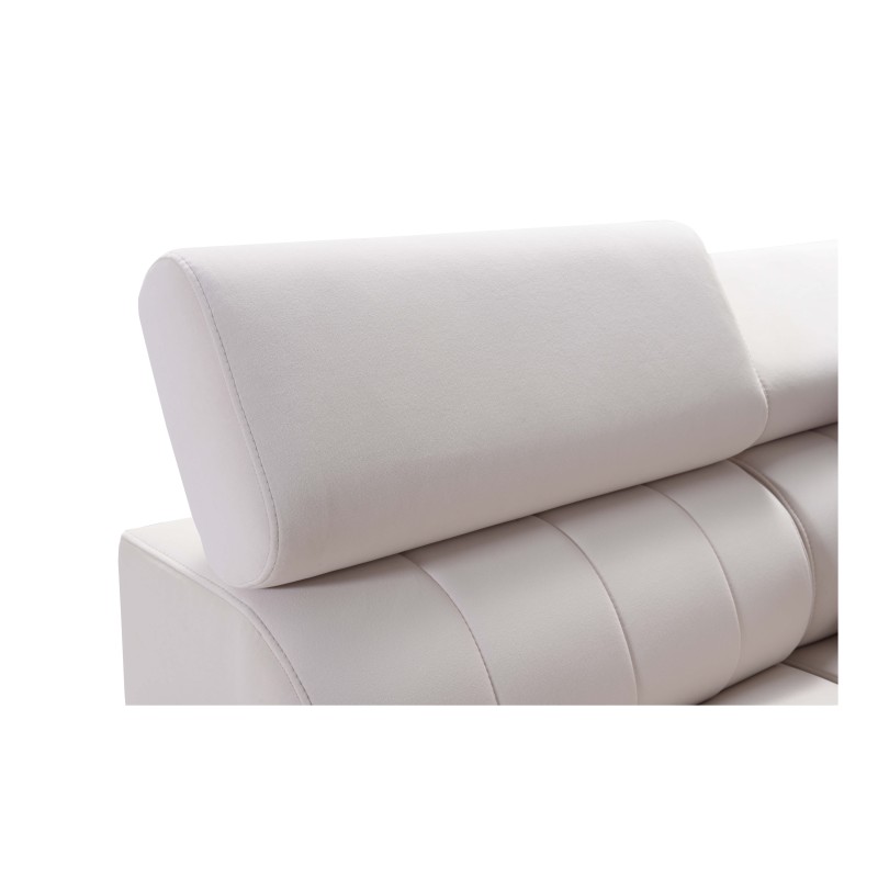 Elegant U-shaped Corner Sofa Arco VI with Sleeping Function - Woven Fabric, Sawana 26 + Eco-leather