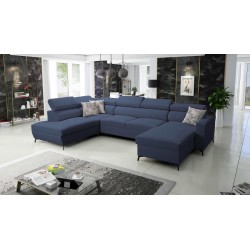 Elegant U-shaped Arco VI Corner Sofa with Sleeping Function - Plecionka, Sawana 80