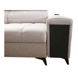 Venna VII corner sofa with sleeping function, USB port, and opening bar Plusz, Avra 12