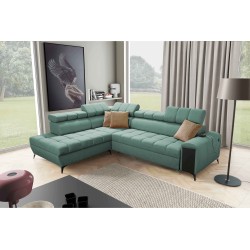 Venna VII corner sofa with sleeping function, USB port, and opening bar Plush, Avra 11