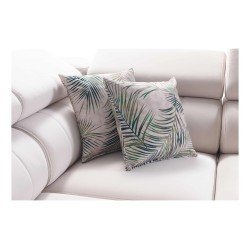 Elegante sofá esquinero en forma de U Arco VI con función de cama - Terciopelo, Mono 246 + Eco-cuero