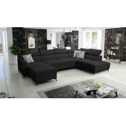 Elegant U-shaped Arco VI Corner Sofa with Sleeping Function - Plecionka, Sawana 14