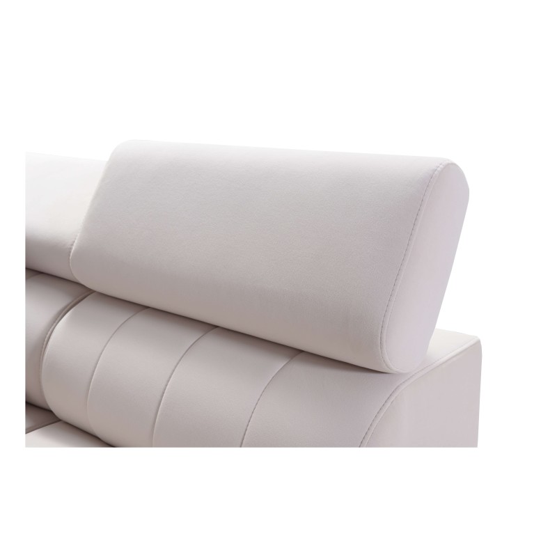 Sofá Esquinero Elegante en Forma de U Arco VI con Función para Dormir - Tela Tejida, Sawana 11 + Eco-cuero