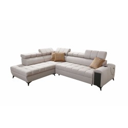 Venna VII corner sofa with a sleeping function, USB port, and an opening bar Plush, Avra 9