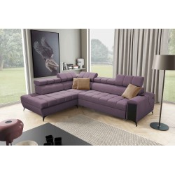 Venna VII corner sofa with a sleeping function, USB port, and an opening bar Plush, Avra 9