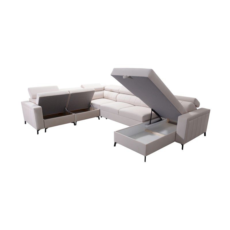 Sofá en forma de U Arco VII con función de cama: la elegancia se encuentra con la funcionalidad.