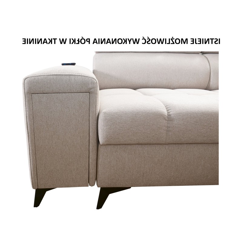 Ecksofa Venna VII mit Schlaffunktion, USB-Anschluss und aufklappbarer Bar Plusz, Avra 6