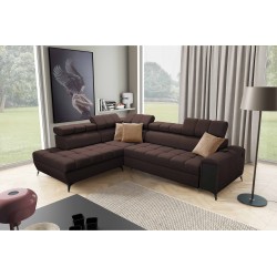 Venna VII corner sofa with a sleeping function, USB port, and opening bar Plush, Avra 6