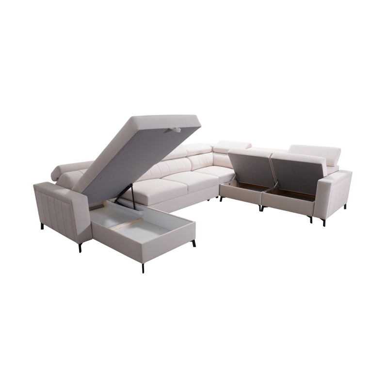 U-shaped corner sofa Arco VII with sleeping function – where elegance meets functionality
