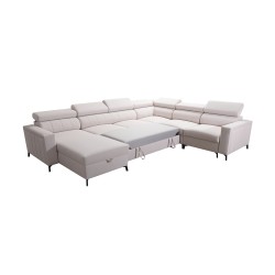 Narożnik w kształcie U Arco VII z funkcją spania – elegancja spotyka funkcjonalność