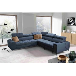 Ecksofa Venna III mit Schlaffunktion, USB-Anschluss und öffnender Bar - Plüsch, Avra 14