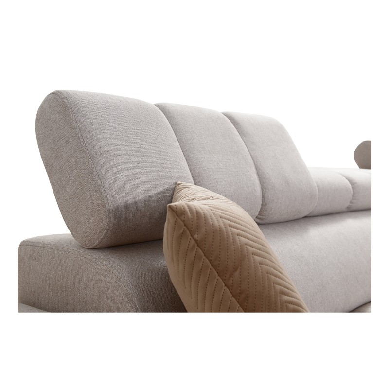 Ecksofa Venna III mit Schlaffunktion, USB-Anschluss und öffnender Bar - Plüsch, Avra 14