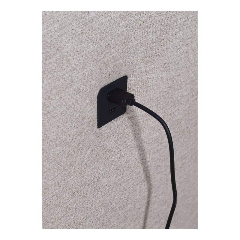 Ecksofa Venna III mit Schlaffunktion, USB-Anschluss und öffnender Bar - Plüsch, Avra 7