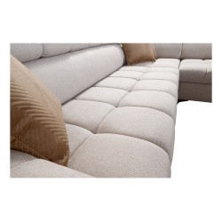Ecksofa Venna III mit Schlaffunktion, USB-Anschluss und öffnender Bar - Plüsch, Avra 7