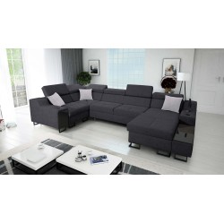 Ecksofa U Avanti IV Mini mit Schlaffunktion Velours, Sawana 96 | Möbel für Ihr Zuhause