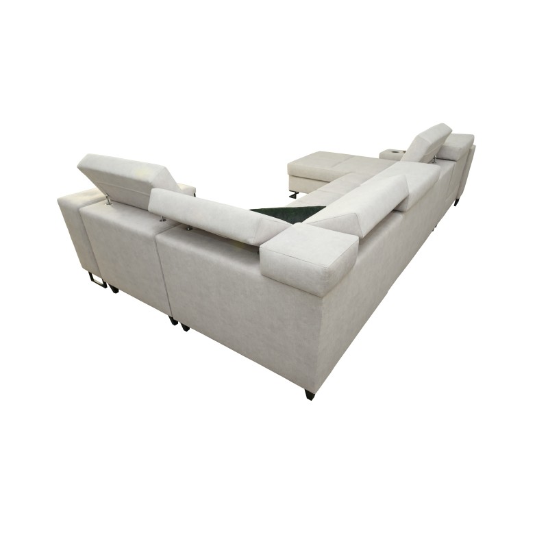 Sofá Esquinero U Avanti IV Mini con función de cama Velur, Whisper 3 | Muebles para tu hogar