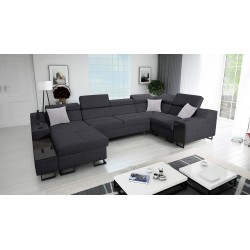 Ecksofa U Avanti IV Mini mit Schlaffunktion Velours, Sawana 96 | Möbel für Ihr Zuhause